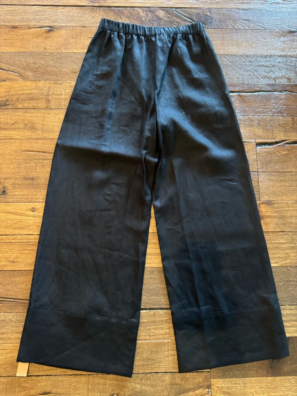 Reformation Linen Set Black Elastic-Waist Linen Fernando Pant and Crop top - Picture 3 of 7